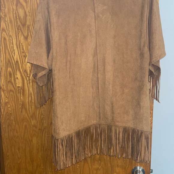 Hollister Brown Fringe Open Cardigan size Small oversized - Picture 4 of 6